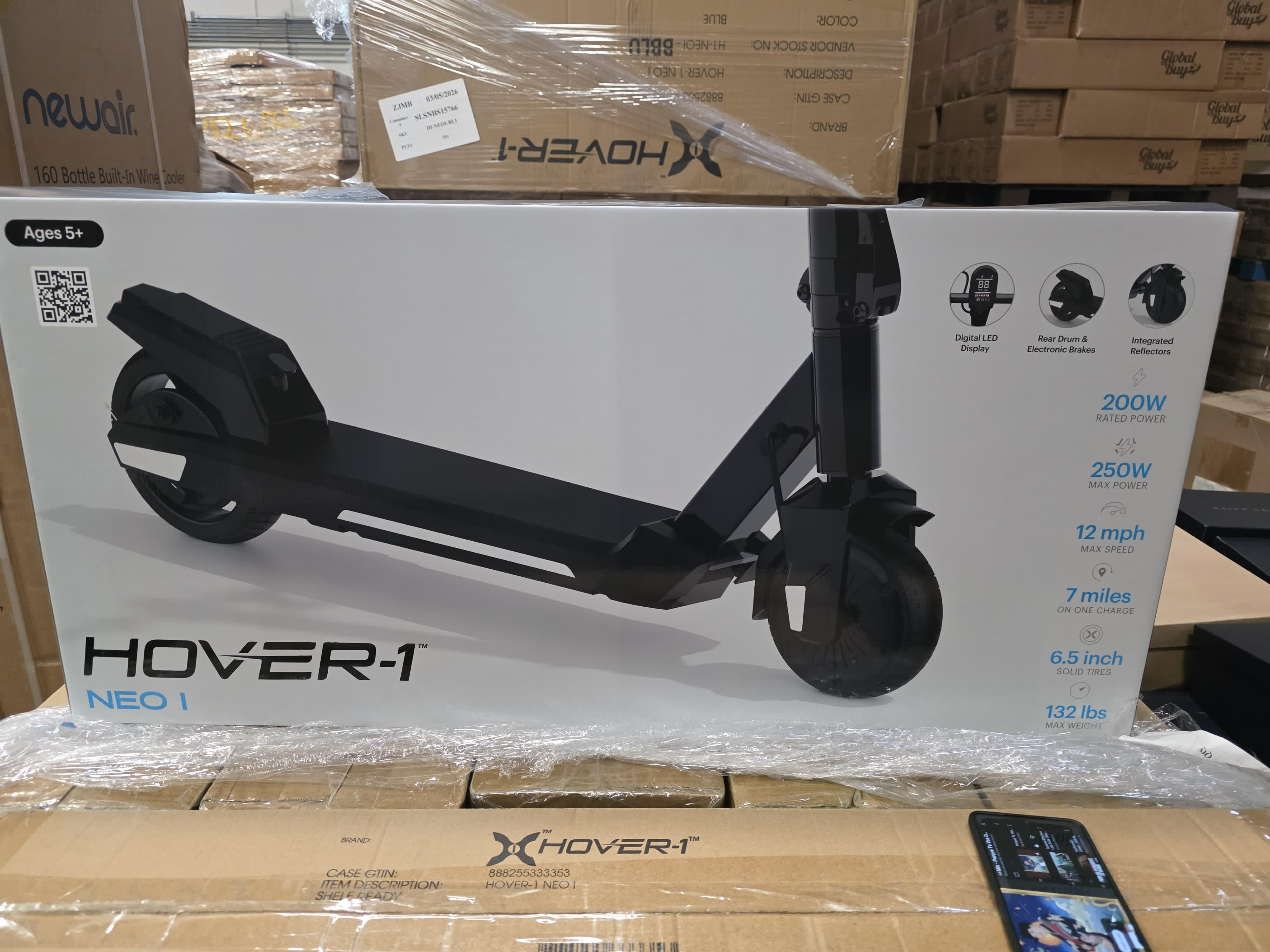 Hover-1 Neo I E-Scooter. 300 Units.   EXW Los Angeles $150.00 Unit. Retail $279.99
