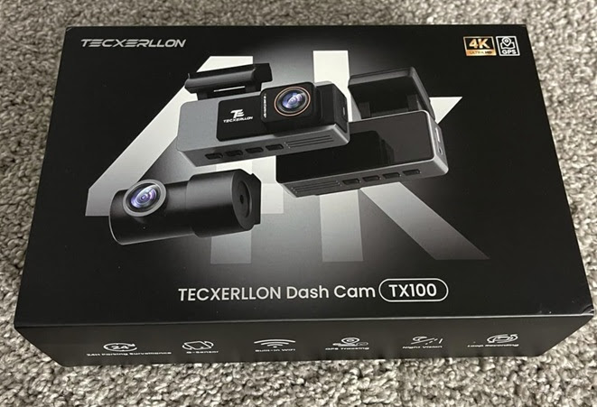 TECXERLLON 4K Dash Cam. 1057 Units (4 SKU). EXW Los Angeles $29.00 Unit. Retail $149.99 up to $169.00 