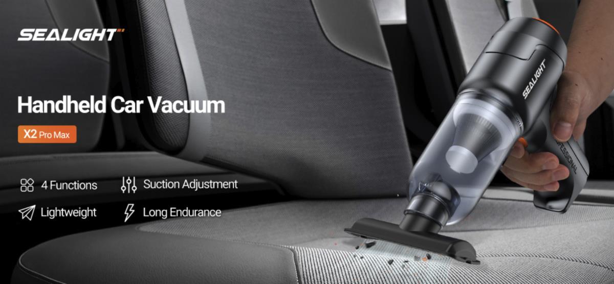 SEALIGHT Mini Car Vacuum & Blower/Pump Portable Cordless with 13000pa High Power Suction Model X2 Pro Max