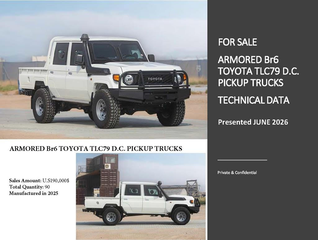 ARMORED BR6 TOYOTA TLC79 D.Cab