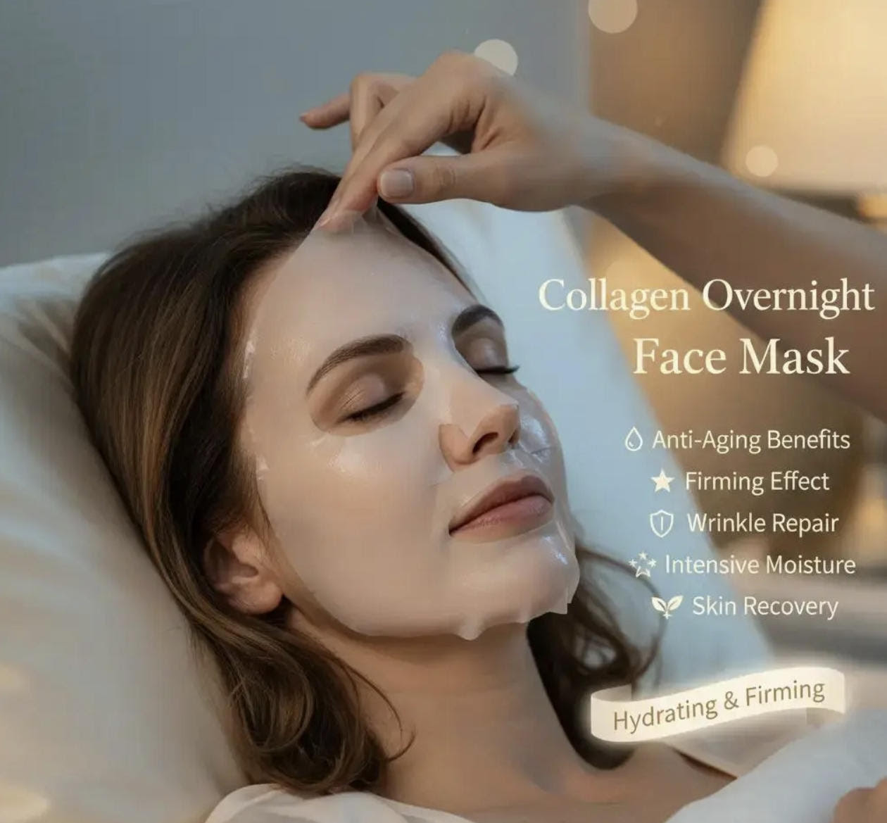 LUHEZR 4 & 5 Sheets Deep Collagen Overnight Hydrogel Face Mask. 15,002 Packs. EXW Los Angeles $1.50 Pack. Retail $17.68