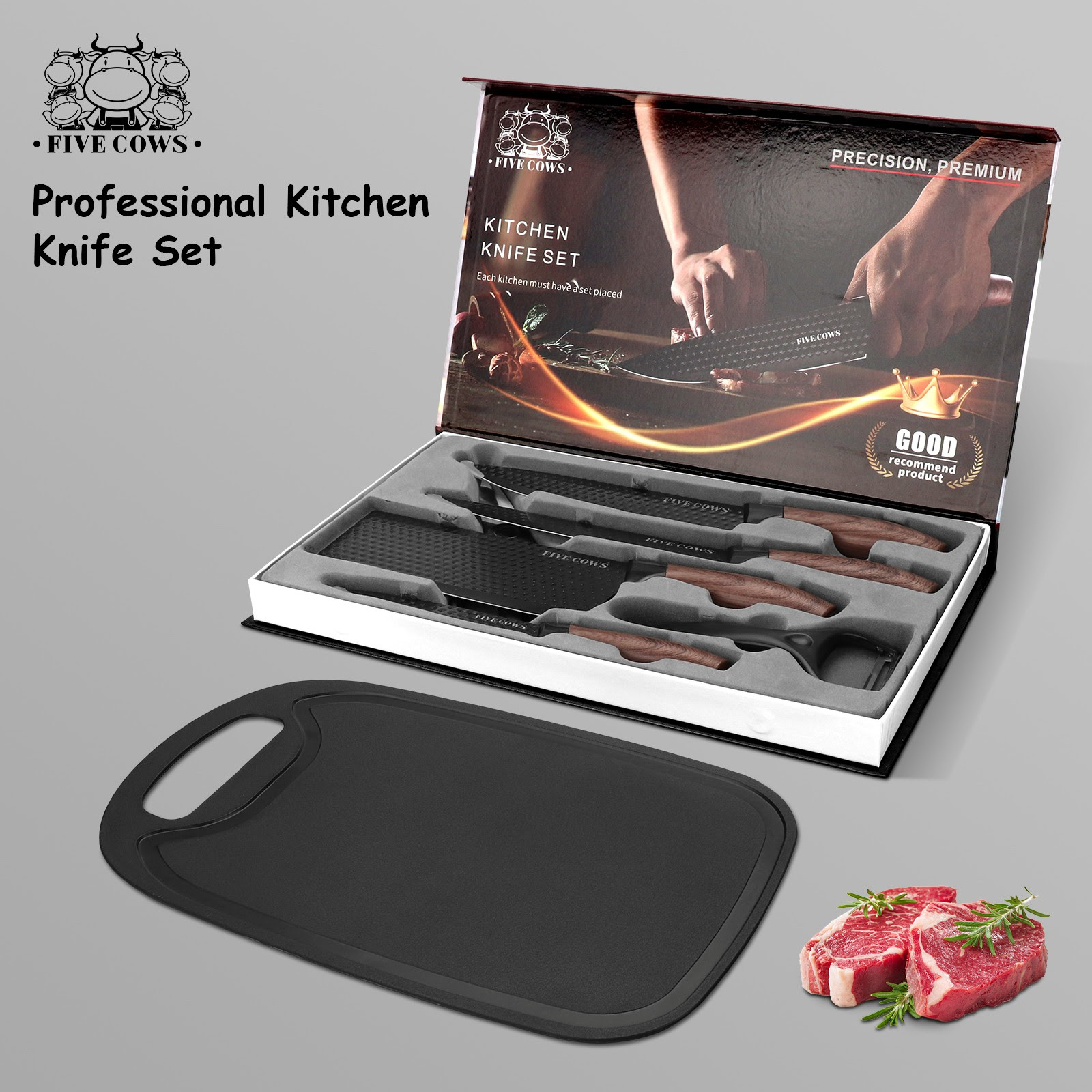 7 PCS Kitechen Knife Set with Cutting Board.  27,154 Sets. EXW Los Angeles $5.50 Set.