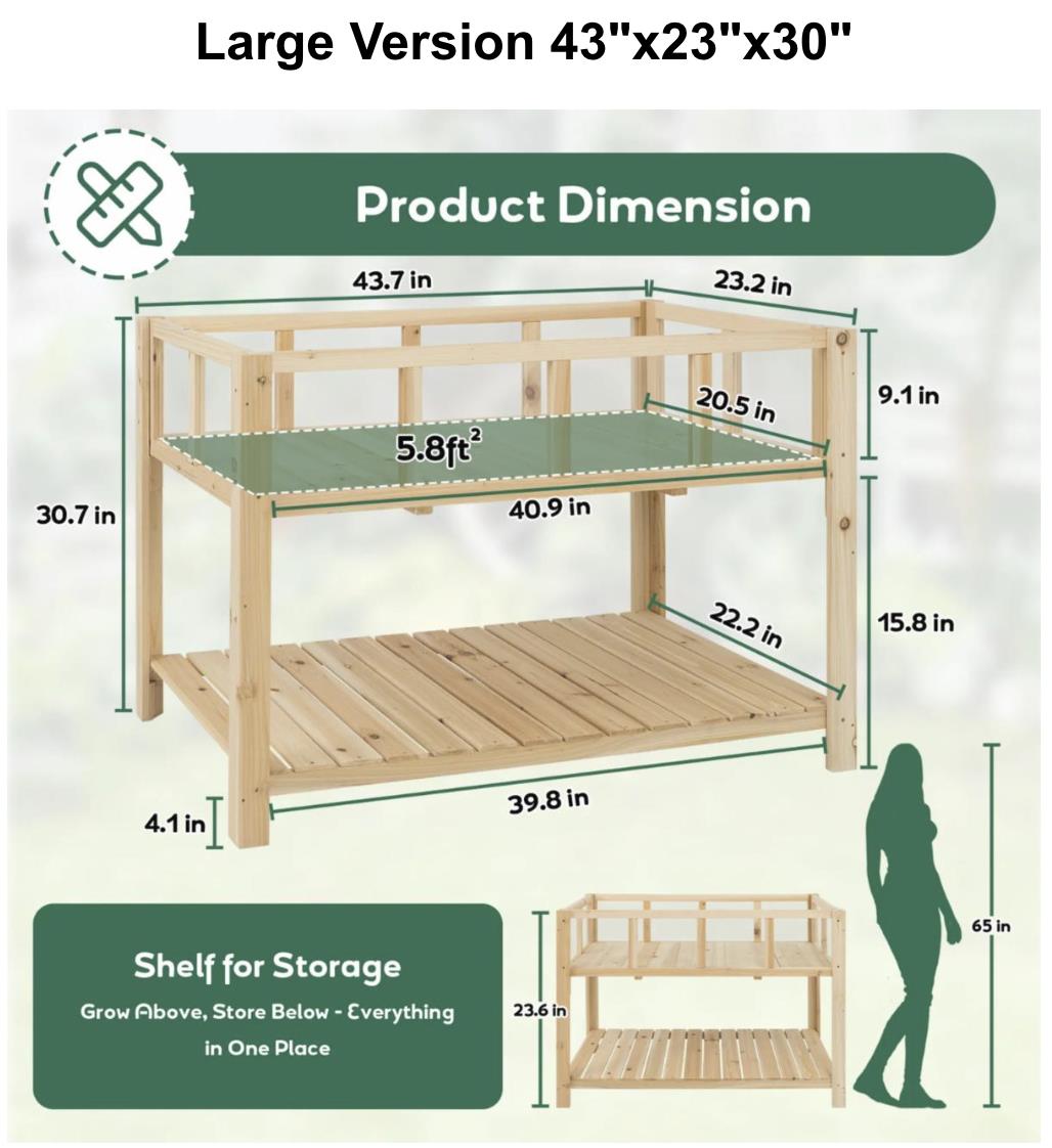 Transparent Raised Garden Bed with Storage - Two Sizes  Price: $ 29.90 Take All 