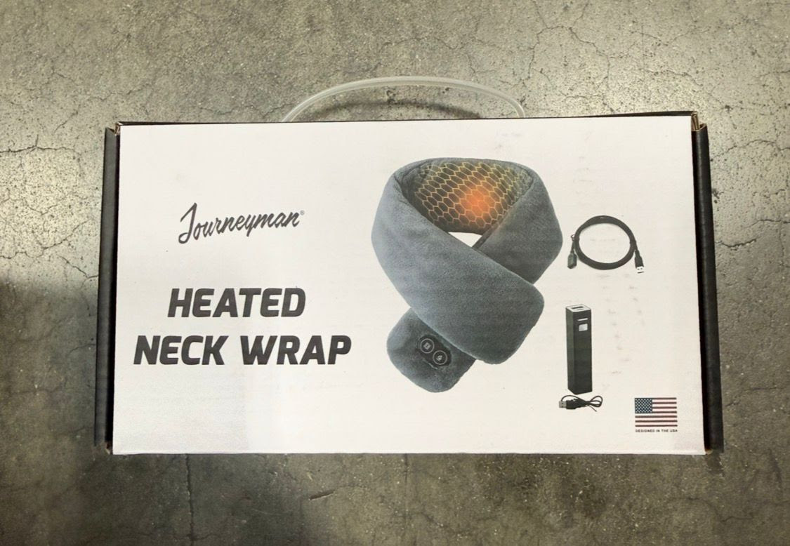 Journeyman heated neck wrap.  400 Units. EXW Los Angeles $12.50 Unit.