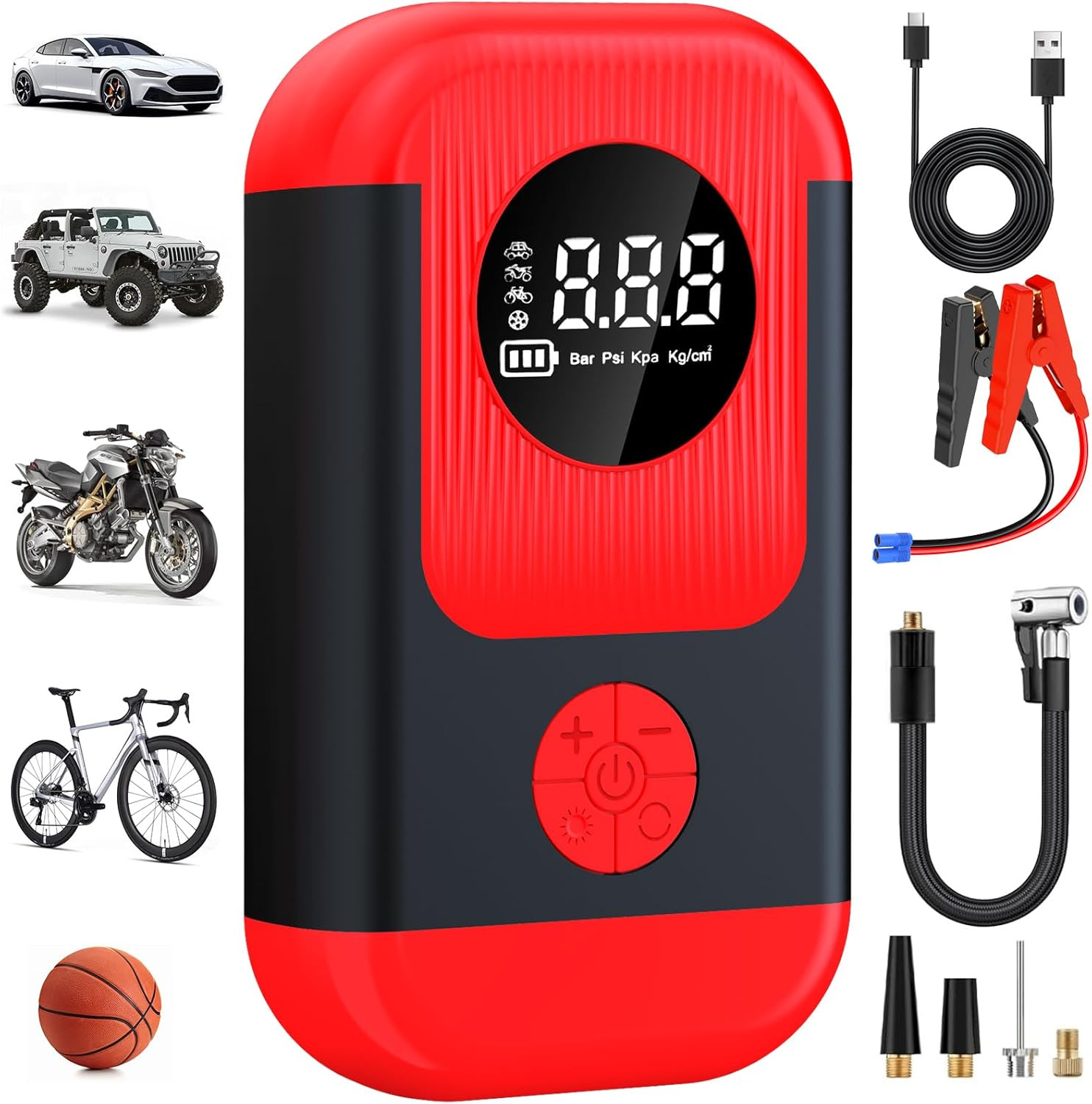 Tire Inflator Portable Air Compressor & Car Jump Starter. 500 Units. EXW Los Angeles $21.00 Unit. Retail $53.99 (On sale now $39.99)