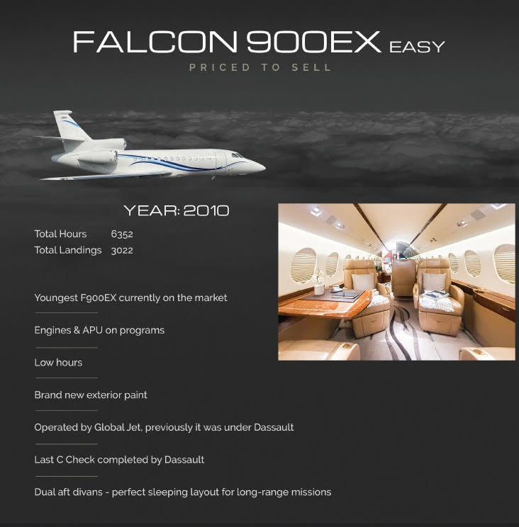 Rare Youngest Falcon 900EX EASy Available
