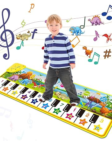 M SANMERSEN Piano Mat for Kids, 43” x 14” Floor Piano 