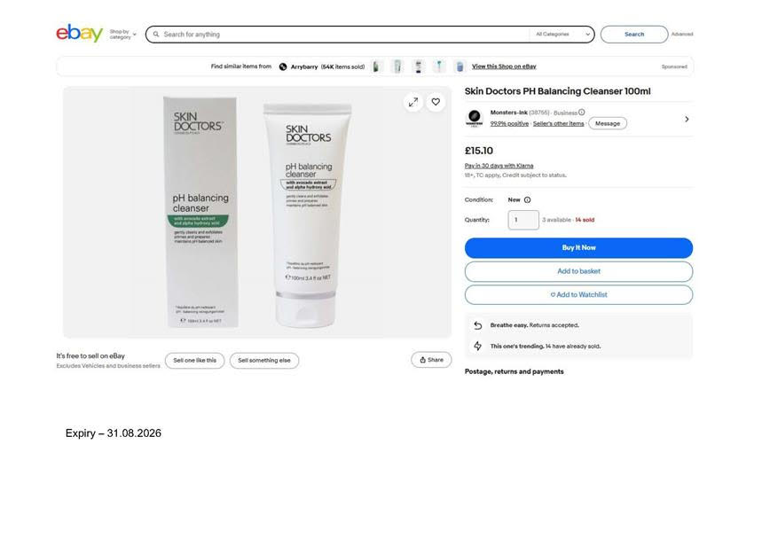 Skin Doctors PH Balancing Cleanser Europe