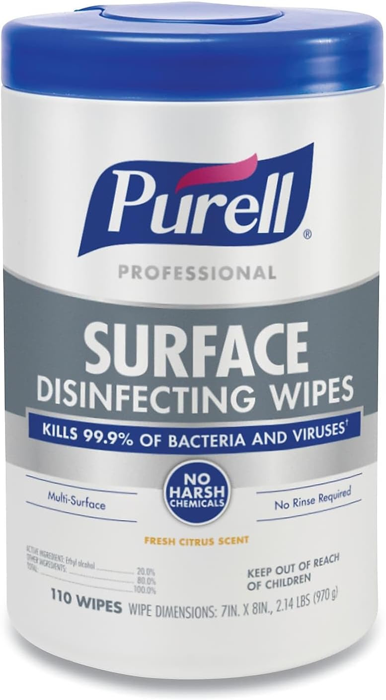 Purell PROFESSIONAL Surface Disinfecting Wipes, 7