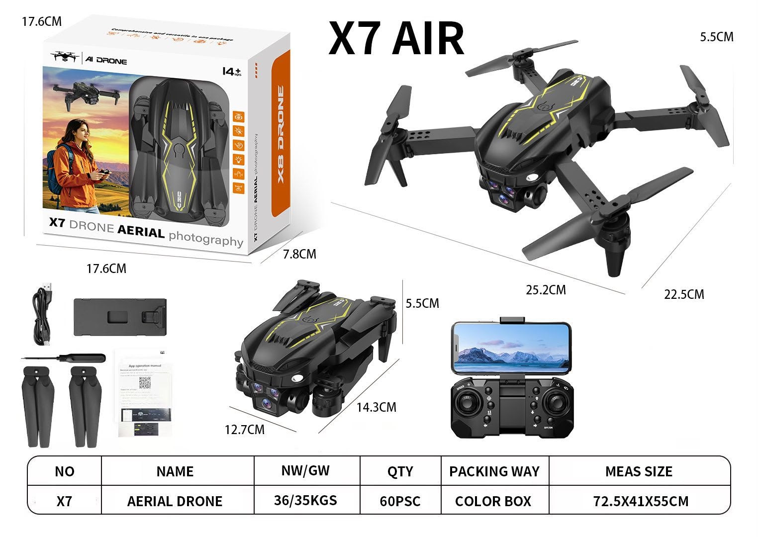 REDUCED TO MOVE NOW  X7 & X37 Drones. 10000 Units. EXW Los Angeles $10.50 Unit.