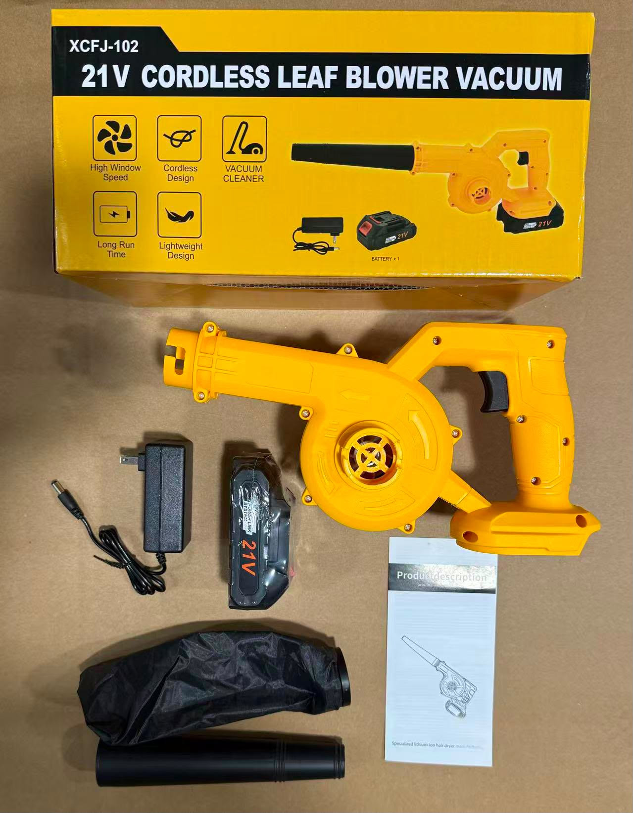 21V Cordless Leaf Blower Vacuum. 800 Units. EXW Los Angeles $14.50 Unit.