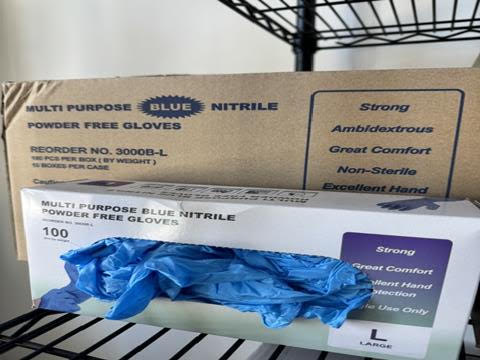 Blue, Pink & Black Nitrile Gloves 2031 expiration USA